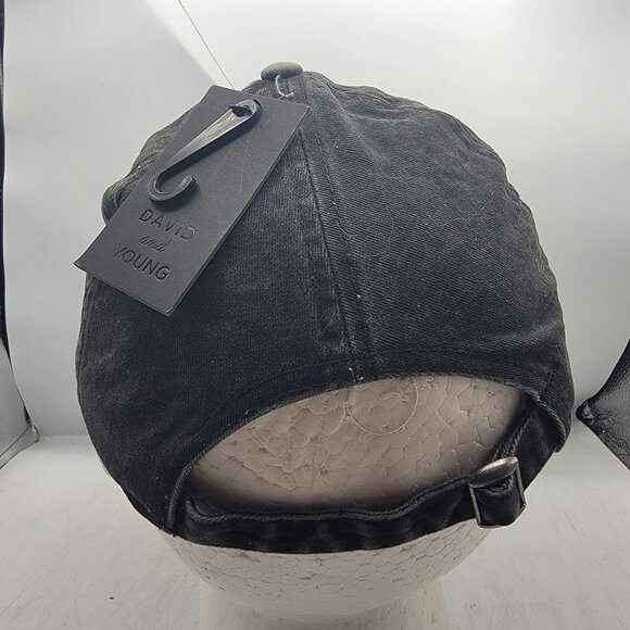 Football Mom Distressed Hat Cap David & Young Black Cotton Adjustable Casual - Picture 3 of 11